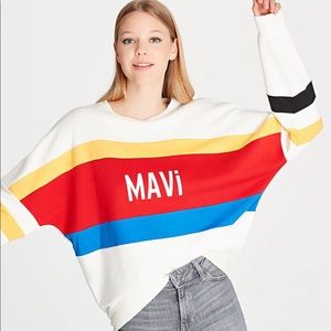NWT Mavi Logo Oversize Cotton Sweatshirt
